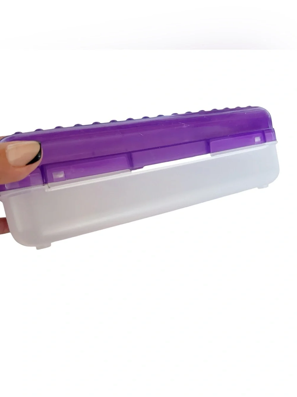 Spacemaker Vintage 90s Purple & Clear Pencil Case Box